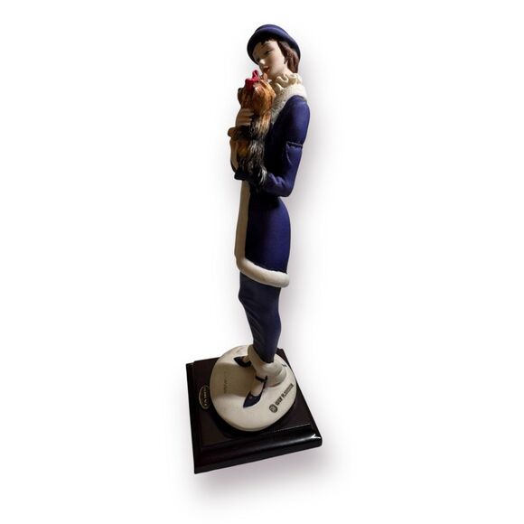 Giuseppe Armani Figurines "Lady with Dog" Yorkie Florence Italy 1987 #0421C Rare - Picture 4 of 9